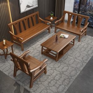 Sofa Phong cách Bắc Âu mới kiểu Trung Quốc Sofa gỗ rắn phòng khách phòng nhỏ hiện đại đơn giản mùa đông và mùa hè gỗ sồi kép sử dụng ba người