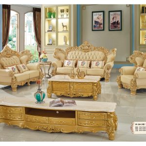 Sofa phong cách châu Âu 123 Sofa da bò cao cấp 124 lớp đầu biệt thự Nội thất cao cấp quy mô lớn của Mỹ - Hình 4