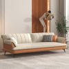 Sofa Phong cách kiểu Italy công nghệ đơn giản Sofa vải phòng nhỏ phòng khách Bắc Âu đẹp sang trọng đôi ba chỗ Sofa lưới mô hình màu đỏ
