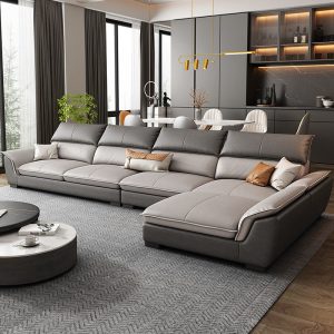 Sofa Phong cách kiểu Italy mới đơn giản hiện đại công nghệ nano wash-free Sofa vải phòng khách gia đình lớn và nhỏ Sofa vải - Hình 2