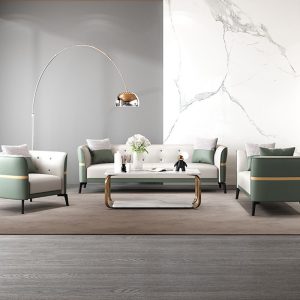 Sofa Phong cách kiểu Italy nhẹ nhàng sang trọng phong cách Bắc Âu công nghệ Sofa vải phòng khách phòng nhỏ kéo khóa đôi gia đình 3 người Sofa đơn giản - Hình 4