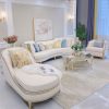 Sofa Phong cách mới của Mỹ đẹp sang trọng phòng nhỏ phòng khách nhà Sofa cong 1234 nội thất gỗ nguyên khối đơn giản
