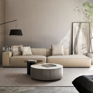 Sofa phòng khách công nghệ vải ba người bốn người hàng thẳng hàng Ghế Sofa phòng nhỏ
