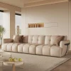 Sofa Phòng Khách Hàng Thẳng Bắc Âu Hiện Đại Đơn Giản Và Nhẹ Nhàng Sang Trọng Kem Im Lặng Đậu Phụ Khối Sofa