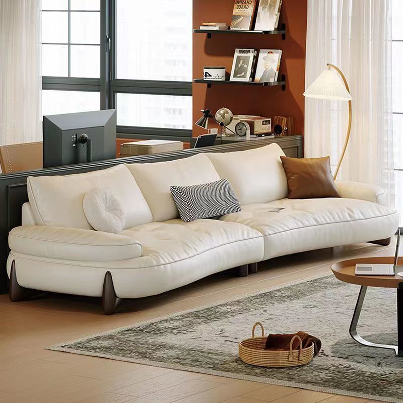 Sofa phòng khách mới lưới màu nâu đỏ retro kiểu Italy thiết kế đơn giản phòng nhỏ Sofa cong - Hình 3 Sofa phòng khách mới lưới màu nâu đỏ retro kiểu Italy thiết kế đơn giản phòng nhỏ Sofa cong - Hình 3