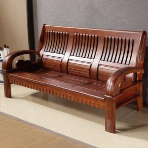 Sofa Tất cả đồ nội thất bằng gỗ rắn Sofa phòng khách gỗ long não hiện đại Trung Quốc đơn giản Sofa gỗ phòng nhỏ 1 + 2 + 3
