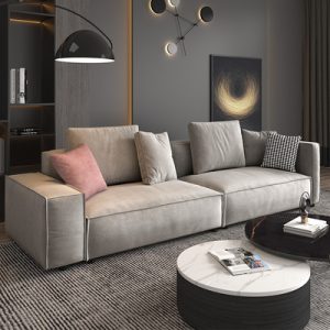Sofa vải bắc âu kích thước phòng khách chung cư đơn giản hiện đại cao su sang trọng sang trọng công nghệ không giặt Ghế Sofa vải