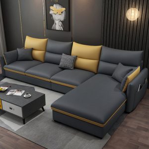 Sofa vải bắc âu phòng nhỏ ba người phòng khách vợ lẽ đầy đủ nội thất đơn giản hiện đại nhẹ nhàng sang trọng màu sắc phù hợp với công nghệ Sofa vải
