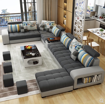 Sofa vải Đơn giản Công nghệ Nano hiện đại Vải Sofa dùng một lần gia đình lớn Nội thất phòng khách được tân trang lại Sofa Sofa vải Đơn giản Công nghệ Nano hiện đại Vải Sofa dùng một lần gia đình lớn Nội thất phòng khách được tân trang lại Sofa