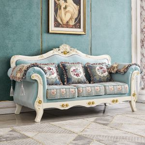 Sofa vải phong cách châu Âu gỗ công nghệ vải kích thước phòng khách gia đình bộ đồ nội thất đơn giản có thể tháo rời và giặt sạch - Hình 2