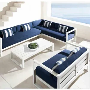 Sofa vải, phòng khách đơn giản, hiện đại hai người nhẹ nhàng sang trọng, đơn giản phong cách Phong cách Châu Âu Italy ba người góc ngoài trời ngoài trời - Hình 2
