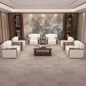 Sofa văn phòng phòng tiếp khách đơn giản hiện đại đa năng Sofa đàm phán kinh doanh Bàn cà phê - Hình 2