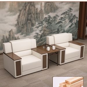 Sofa văn phòng phòng tiếp khách đơn giản hiện đại đa năng Sofa đàm phán kinh doanh Bàn cà phê - Hình 4