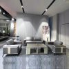 Sofa văn phòng sang trọng Dior kiểu Italy đẹp Bàn cà phê tiếp tân kinh doanh Sofa văn phòng tại nhà ba người