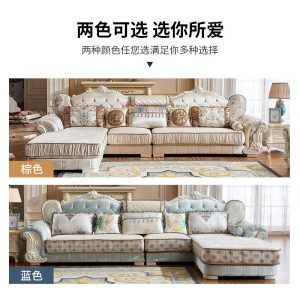 Sofa Zunfan Phong Cách Châu Âu Sofa Vải Phòng Khách Gỗ Chắc Chắn Sofa Kích Thước Nhà Loại Ghế Phòng Khách Bộ Đồ Nội Thất - Hình 2