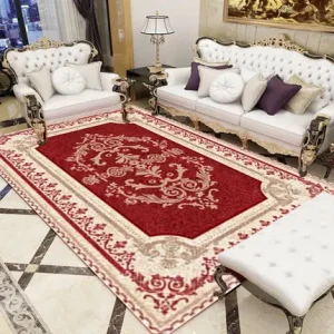 Thảm Phong Cách Châu Âu Cho Phòng Khách, Hoa Lớn Hình Chữ Nhật, Chống Trơn Trượt, Có Thể Giặt Bằng Máy, Phòng Ngủ, Ghế Sofa