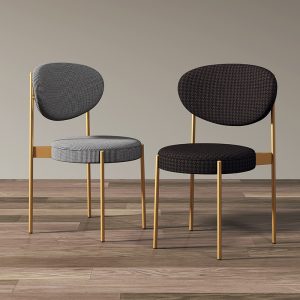 Thiết Kế Ghế Ăn Họa Tiết Houndstooth Dáng Tròn Thanh Lịch