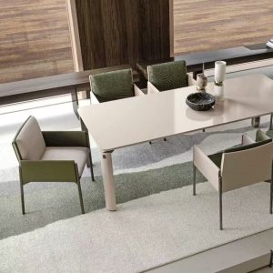 Thiết Kế Ghế Bàn Ăn Gia Đình Bọc Da Tối Giản Kiểu Bắc Âu - Hình 2