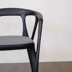 Thiết Kế Ghế Gỗ Tự Nhiên Tần Bì Có Tay Vịn Đệm Vải Nỉ Cao Cấp - Hình 2