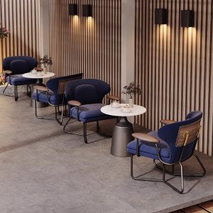 Thiết Kế Ghế Sofa Cafe Có Tay Vịn Kiểu Bắc Âu - Hình 2
