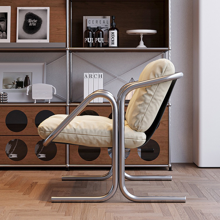 Thiết Kế Ghế Sofa Đơn Khung Thép Không Gỉ Phòng Khách Ban Công - Hình 5 Thiết Kế Ghế Sofa Đơn Khung Thép Không Gỉ Phòng Khách Ban Công - Hình 5