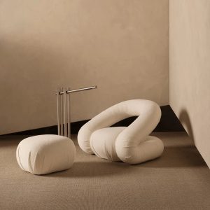 Thiết Kế Ghế Sofa Lười Vải Nhung Phong Cách Sang Trọng Tối Giản