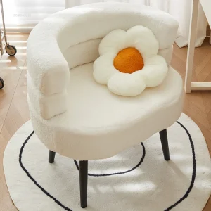 Thịt Cừu Nhung Phòng Chờ Ghế Bành Lười Ban Công Ghế Phòng Khách Ghế Sofa Giải Trí Nội Thất Gia Đình Phòng Ngủ Cloakroom Ghế Trang Điểm - Hình 2