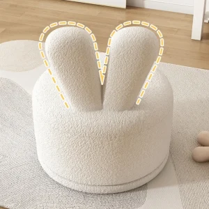 Thỏ Có Thể Xoay Ghế Sofa Sáng Tạo Sofa Lười Phòng Khách Kem Gió Trẻ Em Lưng Ghế Tất Nam Giải Trí Phân Thấp - Hình 3