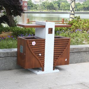 Thùng rác bán buôn danh lam thắng cảnh ngoài trời phân loại rác thùng đôi Thùng rác lớn tài sản cộng đồng Thùng rác sáng tạo - Hình 2