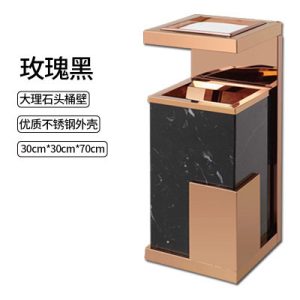 Thùng rác bằng đá cẩm thạch của khách sạn có gạt tàn khách sạn sảnh sảnh thang máy lối vào hộp Thép không gỉ thẳng đứng - Hình 3
