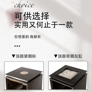 Thùng rác bằng thép không gỉ tùy chỉnh ánh sáng thương mại sảnh khách sạn sang trọng thẳng đứng với gạt tàn thang máy thùng đựng trái cây ngoài trời - Hình 4