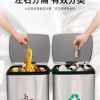 Thùng rác đã phân loại Thùng rác thương mại lớn ngoài trời có thùng phân cách ướt và khô dạng bàn đạp chân nơi công cộng dung tích lớn