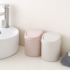 Thùng rác để bàn văn phòng nhà có mái che phòng ngủ ký túc xá sinh viên gió nhựa dễ thương bán buôn xuất khẩu
