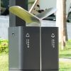 Thùng rác Điểm ngắm cảnh ngoài trời Lven Khung cảnh sáng tạo cao cấp Thùng rác phân loại bằng thép không gỉ Đơn giản Hộp da đựng trái cây giá trị cao có sức chứa lớn