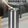 Thùng rác dung tích lớn có nắp Thùng rác bằng thép không gỉ thương mại lớn ngoài trời phục vụ khách sạn sảnh khách sạn thùng đựng tro công cộng