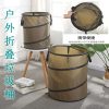 Thùng rác gấp ngoài trời thùng đựng đồ cắm trại thùng lưu trữ di động làm vườn thùng vệ sinh dung tích lớn Thùng rác vải Oxford
