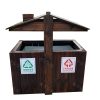 Thùng rác gỗ chống ăn mòn Thùng rác công viên ngoài trời khu vực danh lam thắng cảnh bằng gỗ cacbon hóa Thùng rác có thể chống ăn mòn gỗ rắn Thùng rác retro Thùng rác