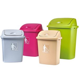 Thùng rác ngoài trời cỡ lớn gia đình lật bếp nhà tắm dung tích lớn Thùng rác có nắp Thùng rác thương mại 30 lít 40 lít