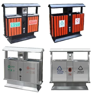 Thùng rác ngoài trời, đường phố rộng, danh lam thắng cảnh đã được phân loại, trường học vệ sinh, công viên thép-gỗ ngoài trời, thùng bóc vỏ cộng đồng - Hình 4