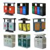 Thùng rác ngoài trời lớn bằng thép không gỉ vệ sinh công viên ngoài trời và khu vực danh lam thắng cảnh phân loại hộp đựng vỏ trái cây Thùng rác