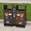 Thùng rác ngoài trời Thùng rác bằng thép không gỉ phân loại hộp ngoài trời lớn cộng đồng ngoài trời cao cấp vệ sinh đường phố tài sản