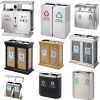 Thùng rác phân loại ngoài trời bằng thép không gỉ Thùng rác tài sản không thể tái chế bán hàng tàu điện ngầm bảo vệ môi trường Thùng rác trong nhà và ngoài trời