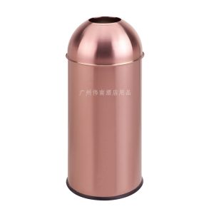 Thùng rác sảnh hành lang lối vào thang máy Thùng rác inox lớn hình viên đạn cửa hàng trà sữa vòng ngoài trời thương mại - Hình 3