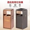 Thùng rác sảnh khách sạn Thùng rác bằng thép không gỉ Thùng rác dọc với gạt tàn thuốc lá mua sắm sảnh thang máy lối vào hộp đựng ngoài trời