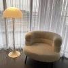 Trắng Ghế Phòng Khách Thiết Kế Bắc Âu Nhung Thoải Mái Di Động Phòng Ăn Ghế Sofa Chaise Nội Thất Gia Đình