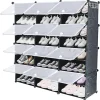 Tủ 16 Cube Gấp Tấm PP DIY Phòng Khách Phòng Ngủ Tủ Quần Áo Bằng Nhựa Tủ Quần Áo với 2 Móc Treo Quần Áo