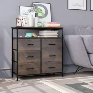 Tủ 6 ngăn kéo Gỗ Nội Thất Gia Đình cho Nhà Bếp Phòng Ngủ Phòng Khách Hành Lang Ngăn Kéo Tủ Bảo Quản Tủ khóa ngực - Hình 3