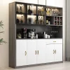 Tủ ăn gỗ nguyên khối, phòng khách hiện đại và tối giản, Tủ rượu, trà nước, bếp và bát, int