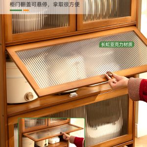 Tủ ăn nhà bếp giá Tủ trà bên Tủ rượu Tủ phòng khách dựa vào tường hộ gia đình để đồ đồ lặt vặt - Hình 4
