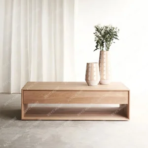 Tủ Bàn Cà Phê Căn Hộ Nhỏ Bàn Phòng Khách phong cách Châu Âu Gỗ Chắc Chắn Bàn Tủ Tivi